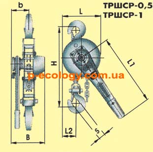 Параметры рычажных талей 3